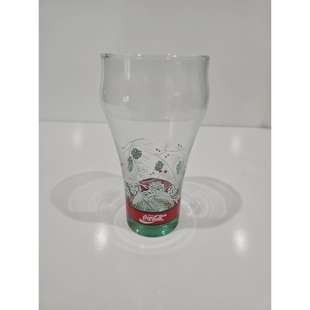Coca Cola Christmas Drinking Glasses Coke Holiday Pinecones Multiple Available